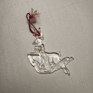Mikasa Crystal Ornament Reindeer Joyous Collection clear